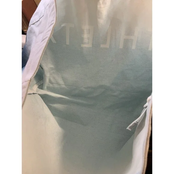 Athleta Tote Bag Gym‎ Blue Ombre Large Canvas Shopping Bag 18x13 Travel Open - Picture 6 of 12